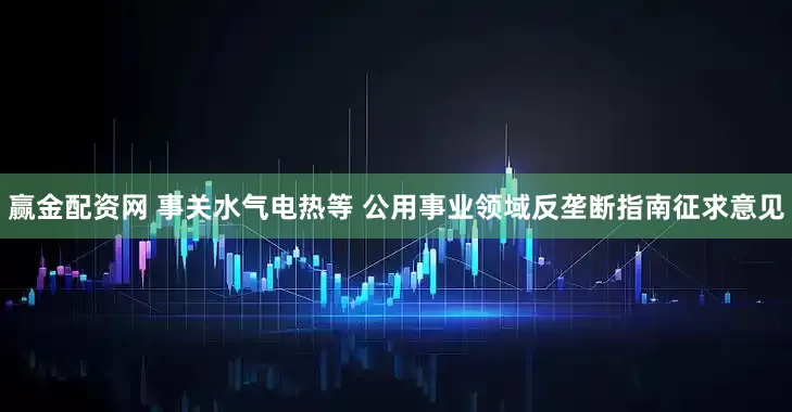 赢金配资网 事关水气电热等 公用事业领域反垄断指南征求意见